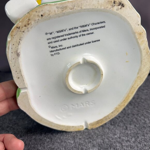 M&M Ceramic Easter Basket Vintage Yellow Red Easter‎ Bunny - Picture 11 of 15